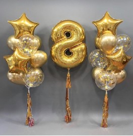 Композиция из шаров на 8 лет